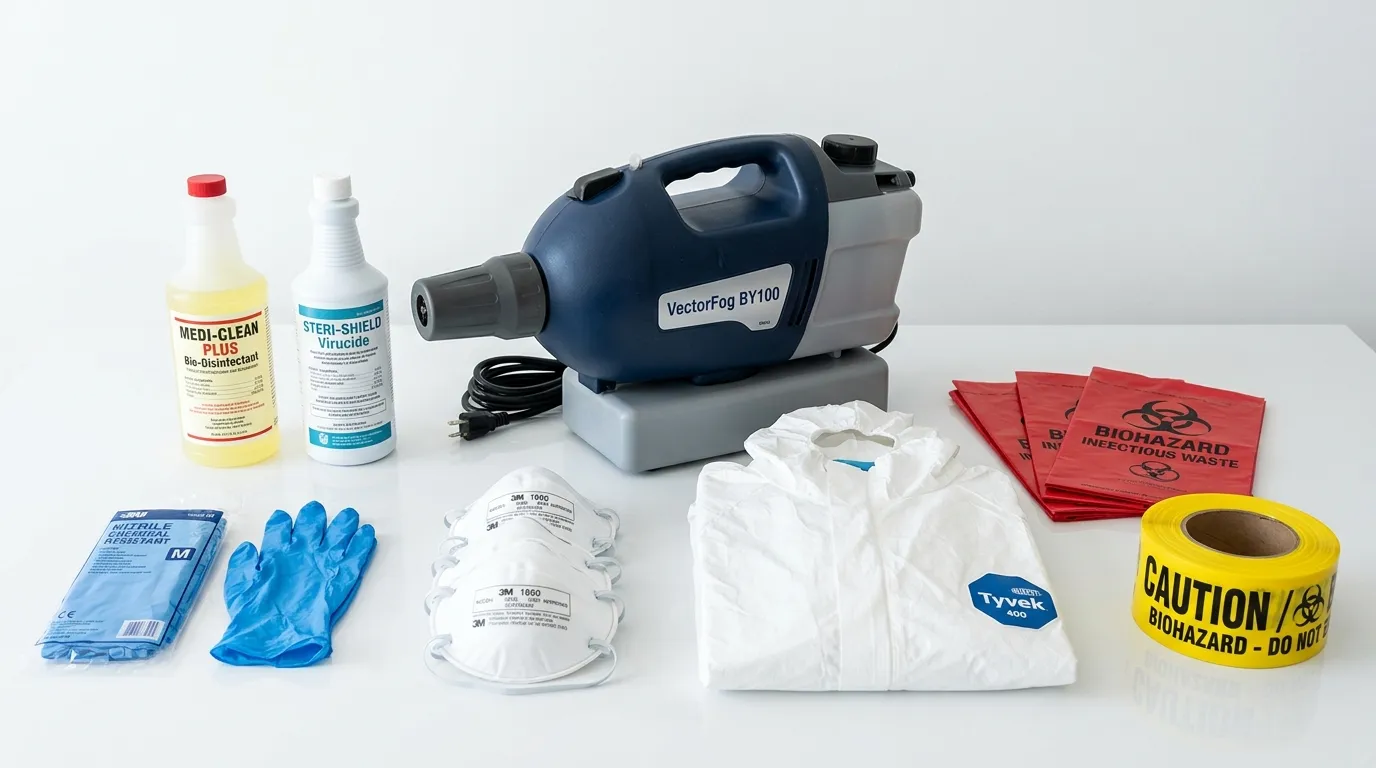 Professional biohazard remediation crew working in Hopkinton